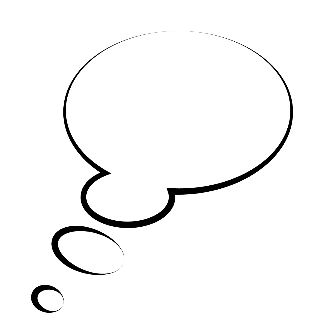 White Speech Bubble on Transparent Background for Communication Concept