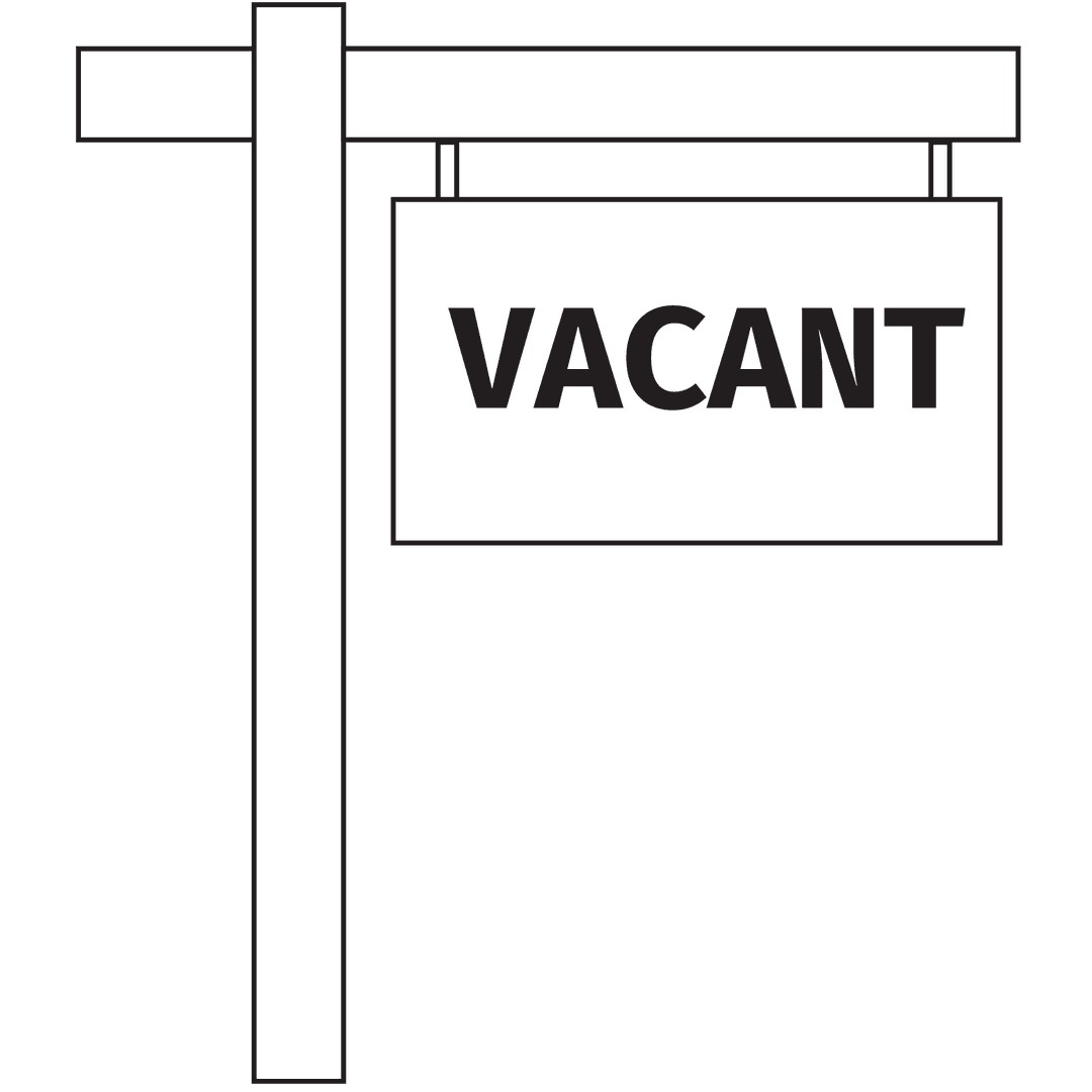 Vacant Sign Vector Illustration on Transparent Background