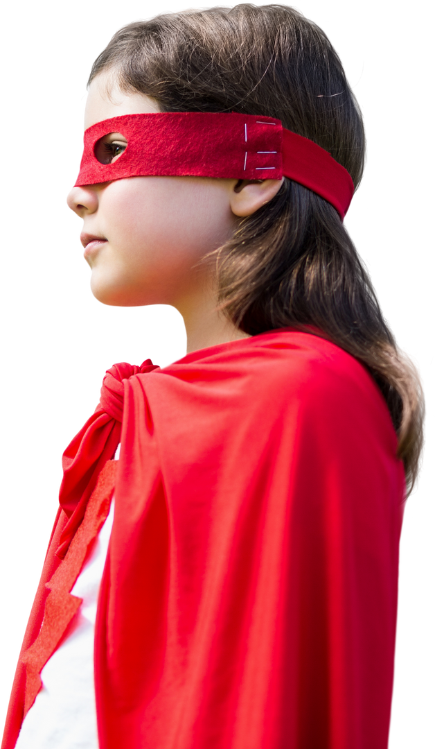 Transparent Young Child Wearing Red Cape and Mask as Superhero - Download Free Stock Images Pikwizard.com