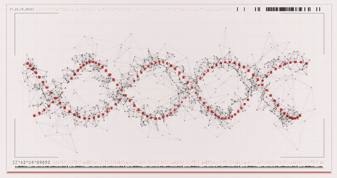 Futuristic Transparent DNA Helix System Interface