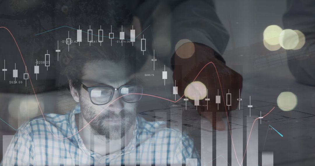 Architect Overlaid with Financial Data Planning Strategy and Development