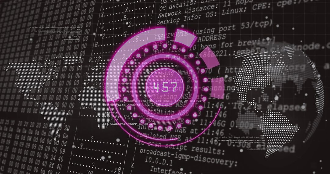 Abstract Digital World with Data Encryption Interface