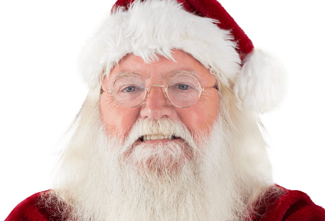 Transparent Background Santa Claus Smiling Jolly Holidays