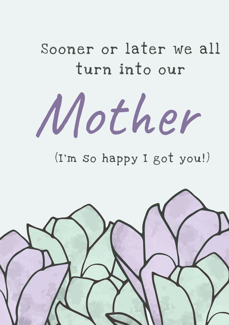Heartfelt Mother's Day Card with Floral Design