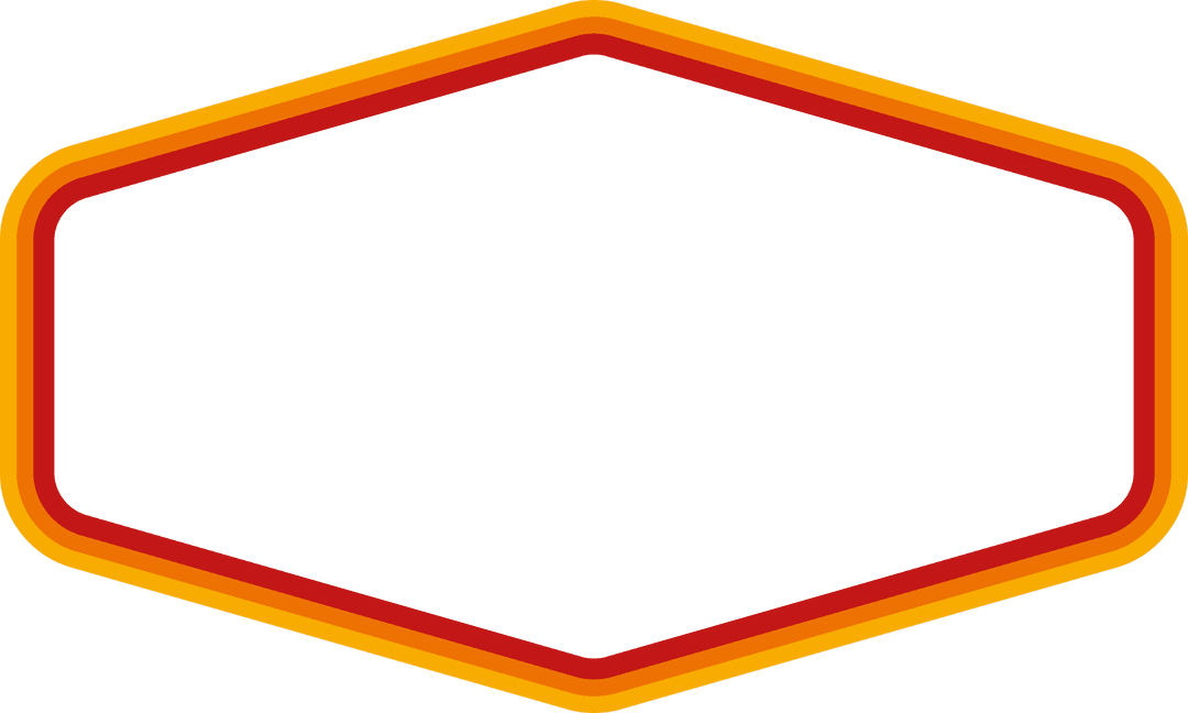 Hexagonal Orange Red Frame with Copy Space on Transparent Background - Download Free Stock Images Pikwizard.com