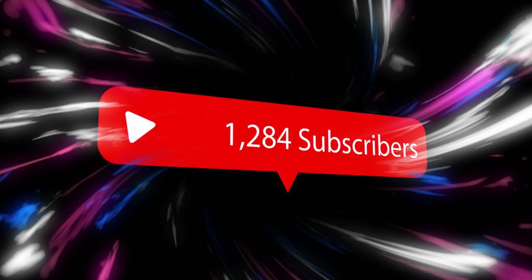 YouTube Subscriber Count Animation with Abstract Background