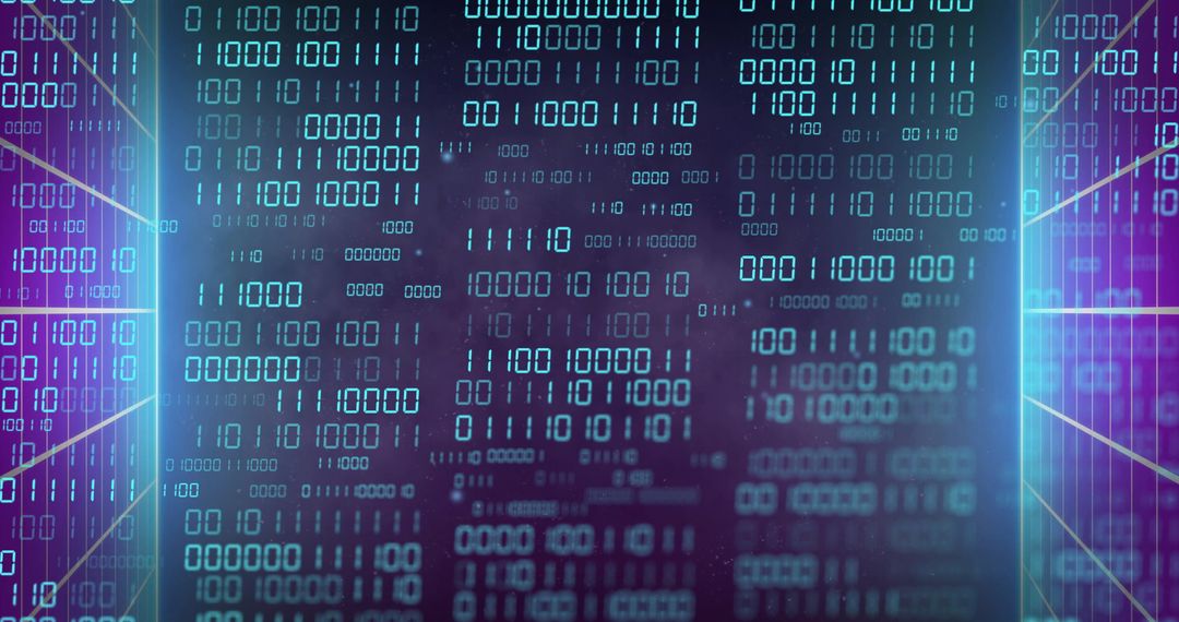 Digital Data Streams and Binary Code Over Virtual Network - Free Images, Stock Photos and Pictures on Pikwizard.com