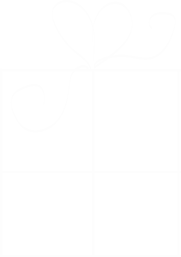 Transparent Present Box Illustration with Decorative Bow