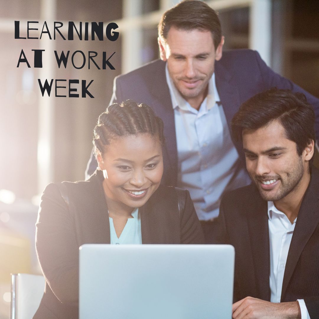 Multiracial Coworkers Engaging During Learning at Work Week