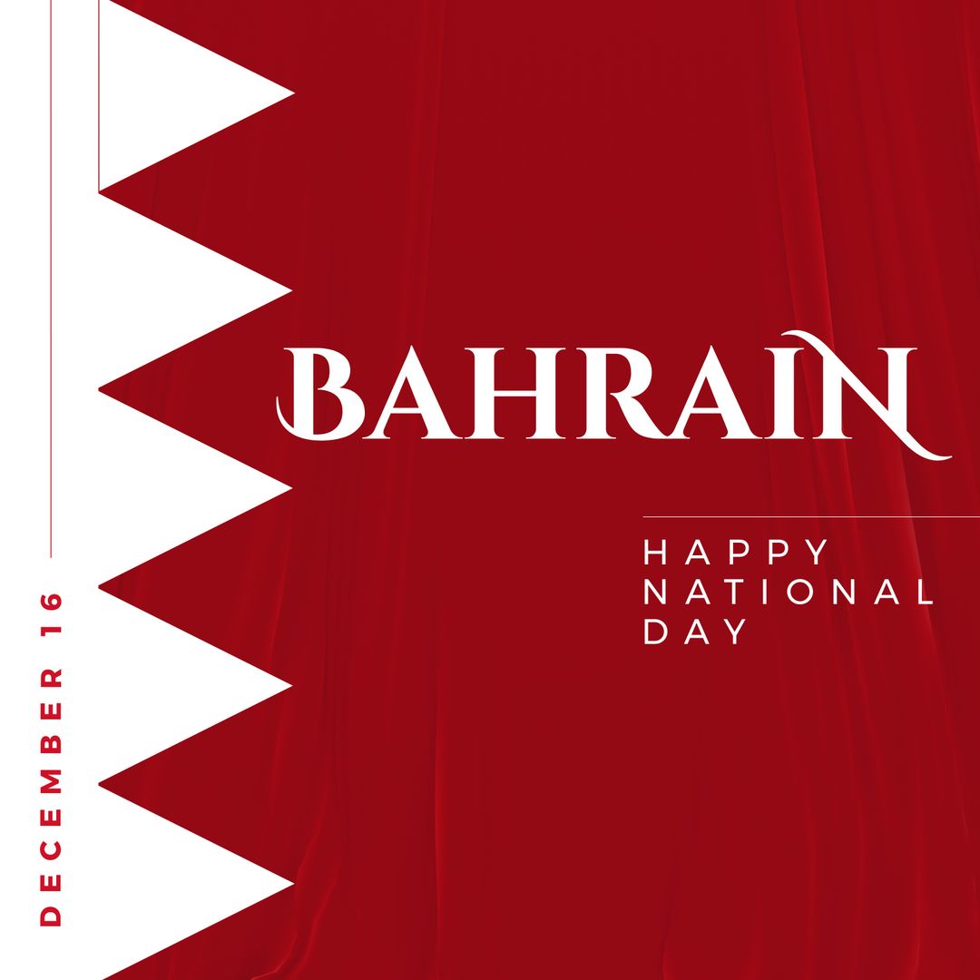 Bahrain National Day Celebration Design with Flag