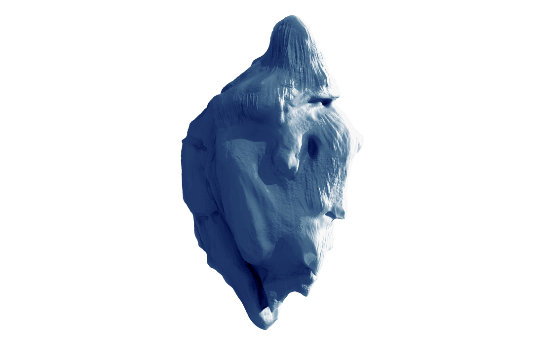 Abstract Blue Rock Formation Transparent Background