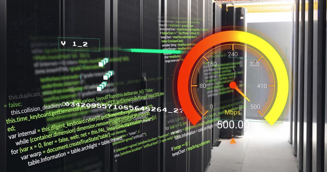 High-Speed Data Processing Server Room