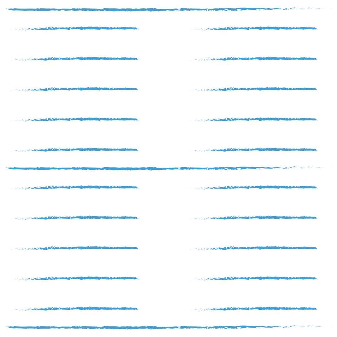 Blue Brush Stroke Lines on Transparent Background