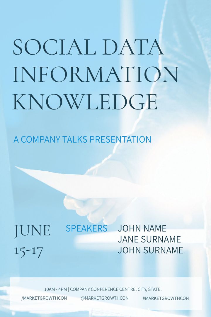 Business Conference Advertisement with Modern Digital Theme