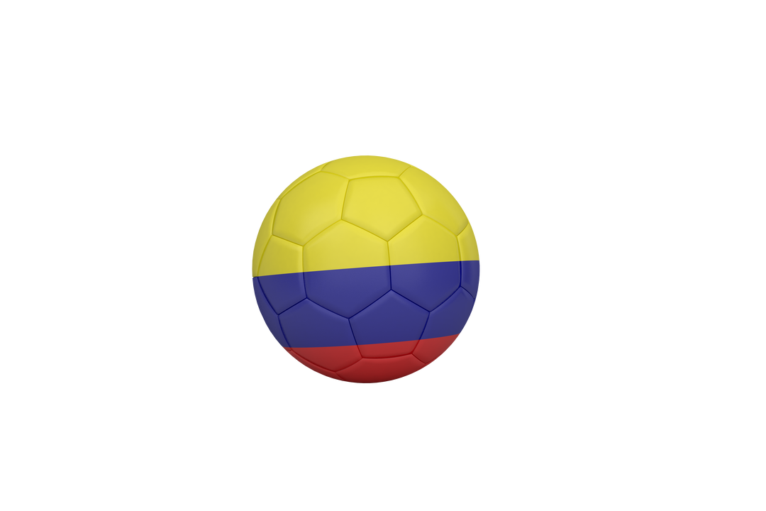 Transparent Soccer Ball with Colombian Flag Colors Floating - Download Free Stock Images Pikwizard.com