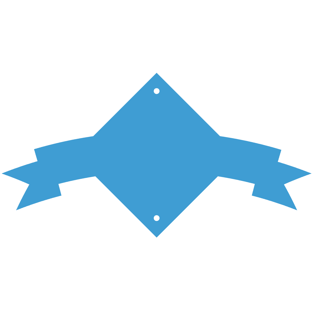 Blue Ribbon Badge Isolated on Transparent Background