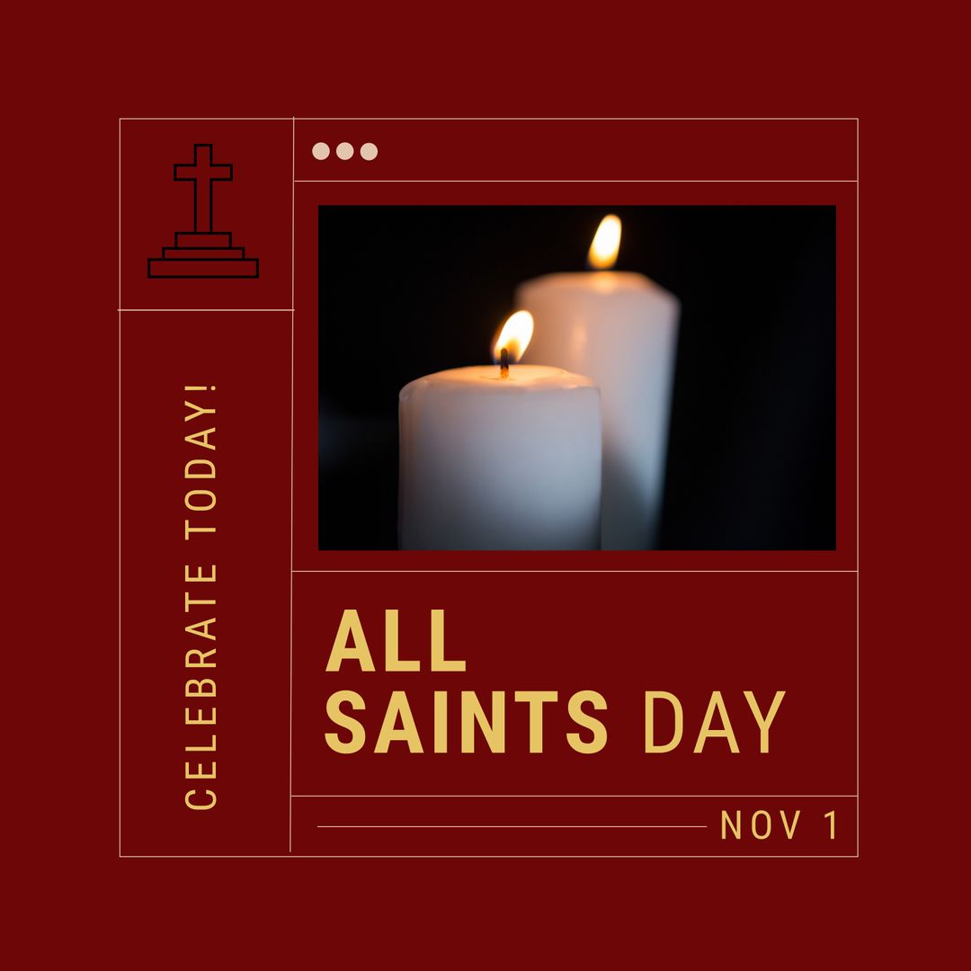 All Saints Day Celebration November 1 with Lit Candles