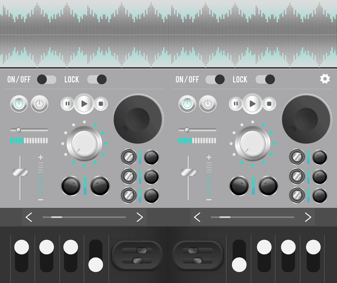 Transparent Digital Sound Software Interface Illustration