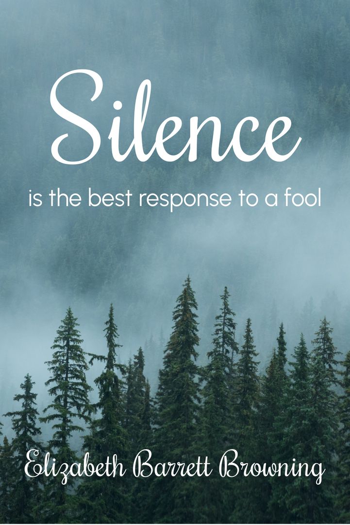 Inspirational Forest Quote: Silence as a Response