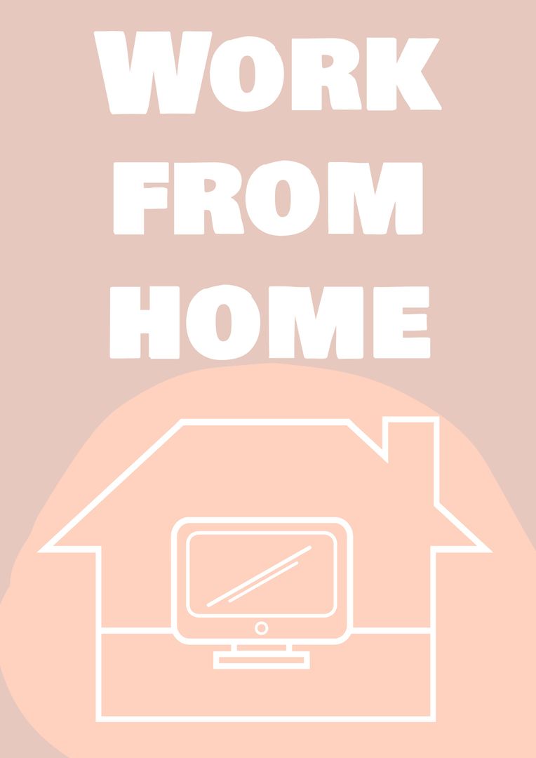 Work From Home Conceptual Typography Illustration