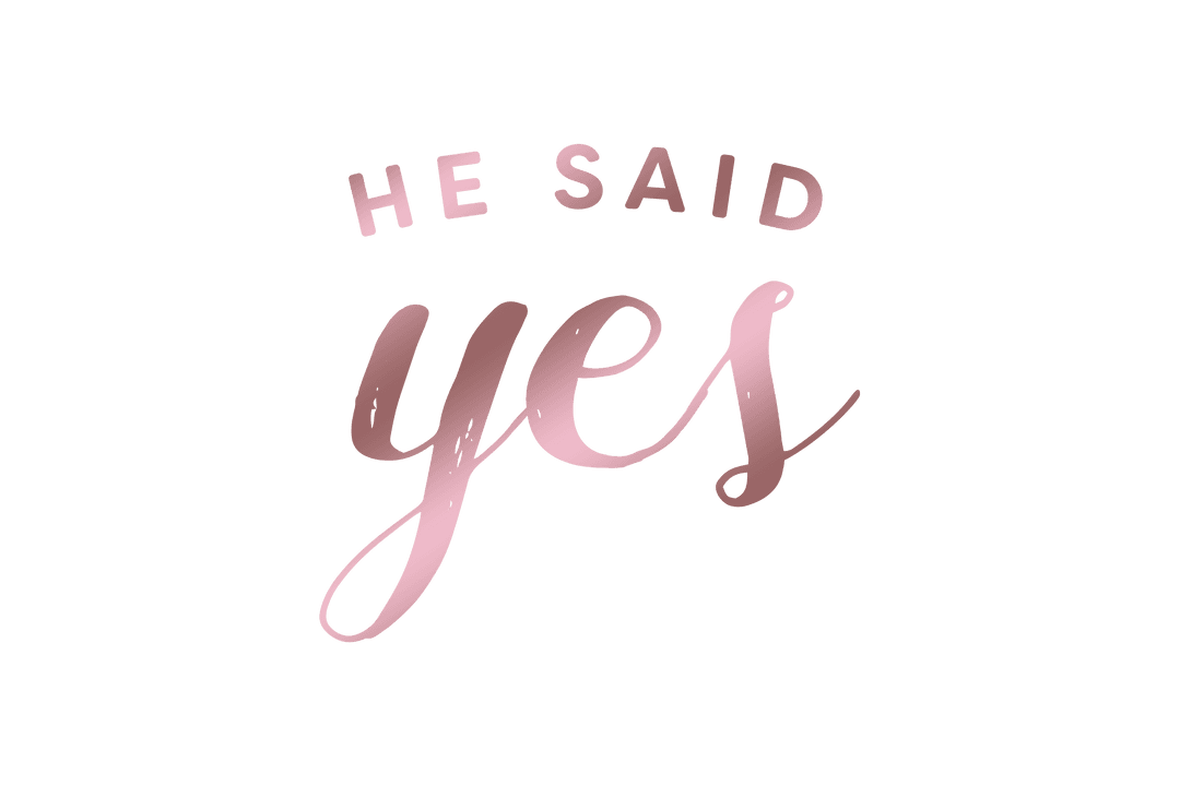 Transparent He Said Yes LGBT Wedding Concept Design