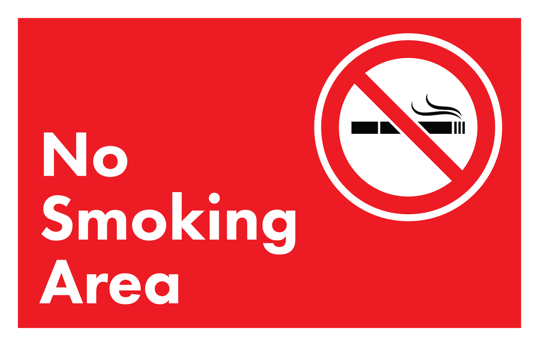Transparent No Smoking Area Sign Illustration Vector