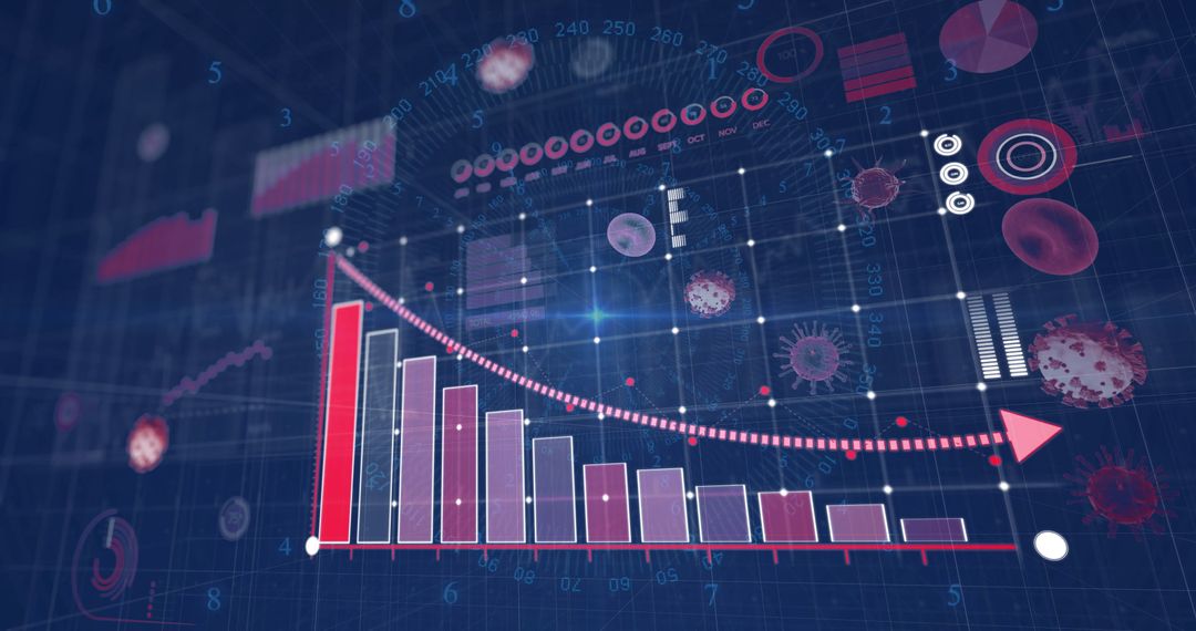 Data Analysis Illustrating Economic Impact with Declining Chart