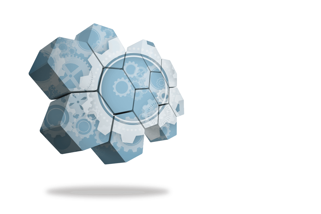 Transparent Gears and Cogs Display Technology Concept