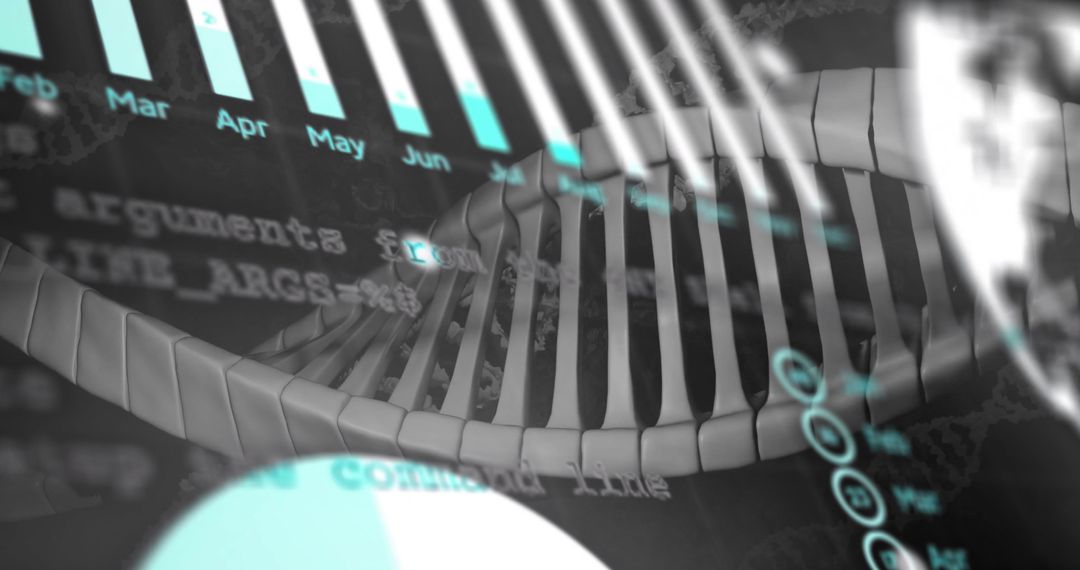 Digitally Interpreted DNA Strand with Technological Overlay