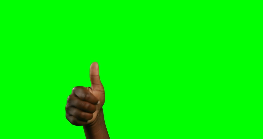 Thumbs Up Gesture on Green Screen Background - Free Images, Stock Photos and Pictures on Pikwizard.com