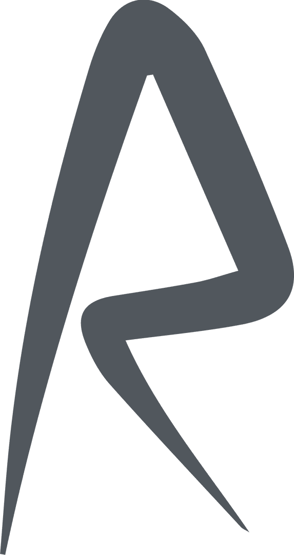 Transparent Abstract Stylized Glyph on Blue Base