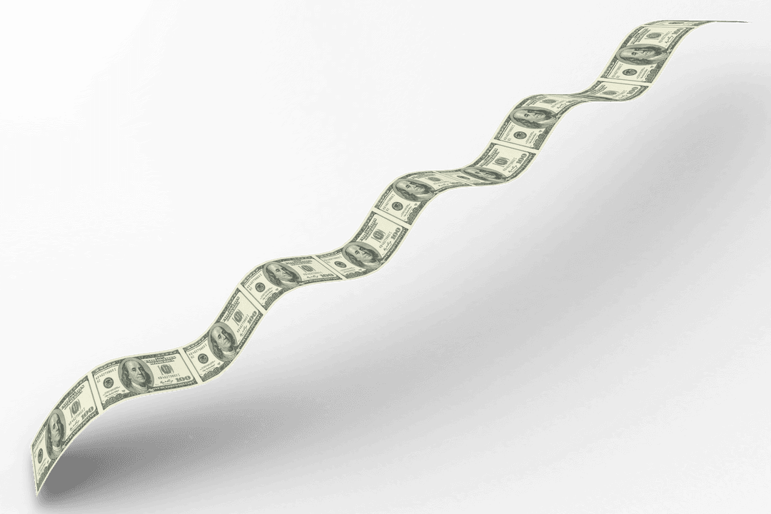 Floating Money on Transparent Background Illustration