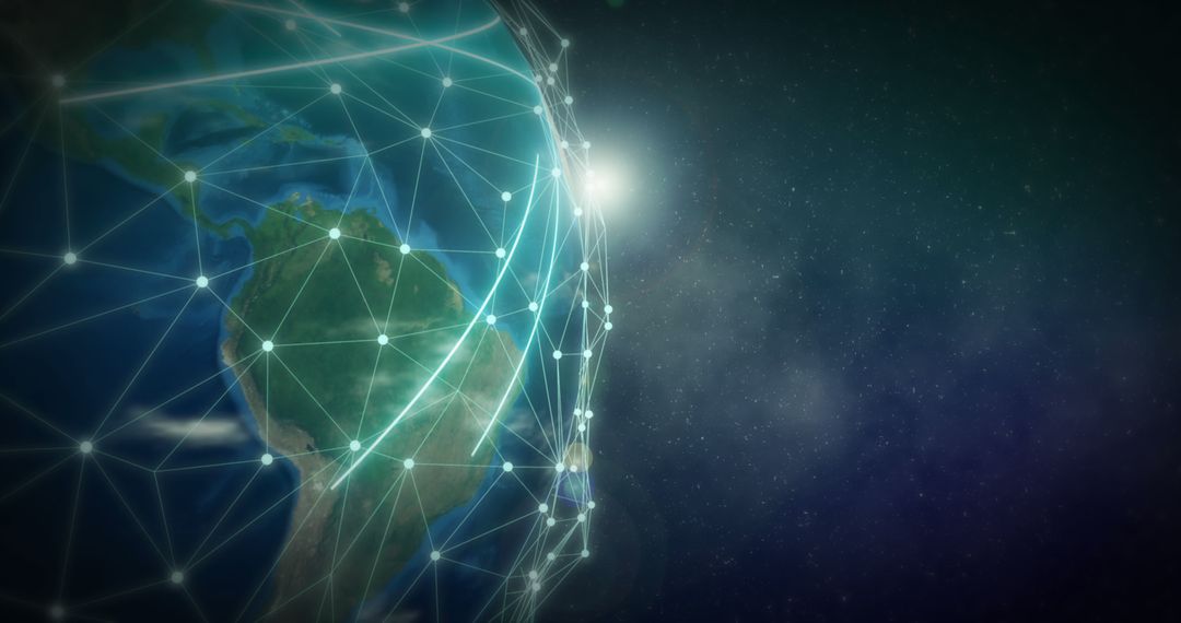 Digital Globe with Network Connected Over Stars for Global Connectivity