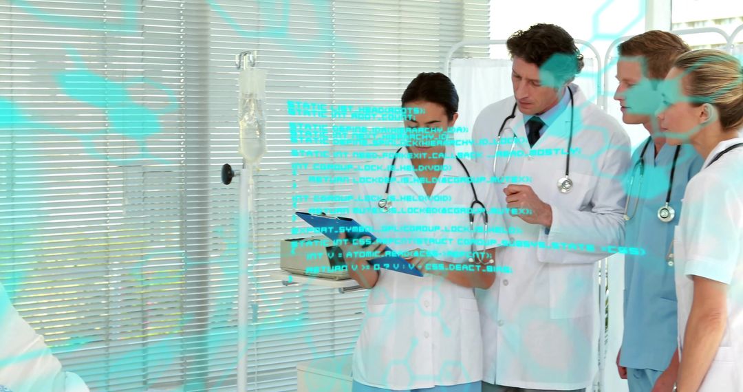 Doctors Analyzing Digital Data in Hospital Setting