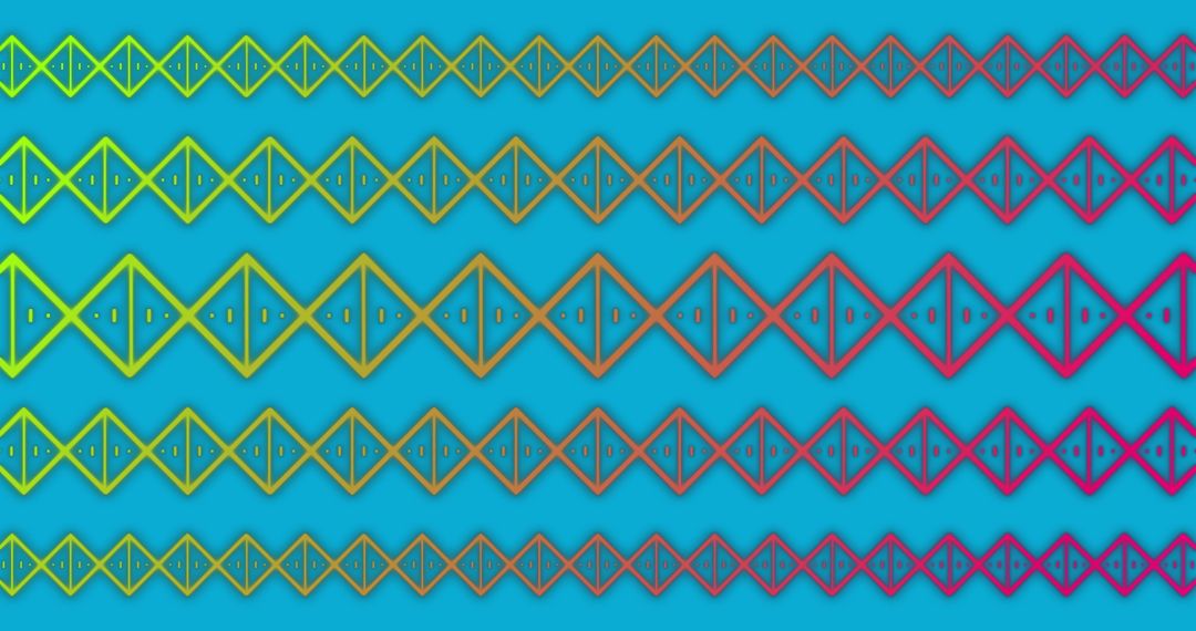 Vibrant Geometric Diamond Patterns on Blue Abstract Background