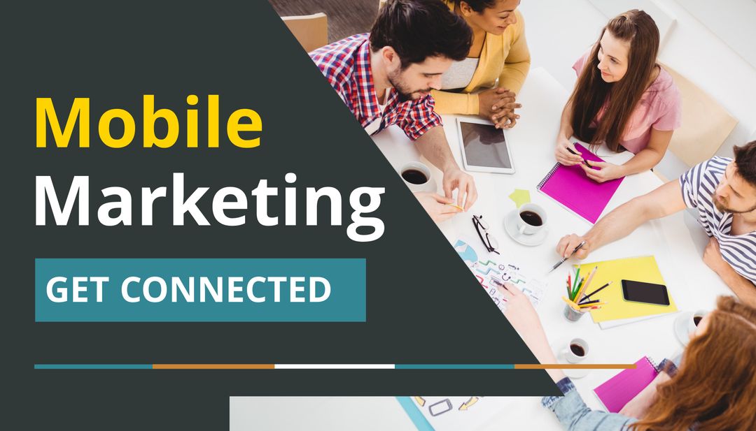 Diverse Team Meeting for Mobile Marketing Strategy Discussion