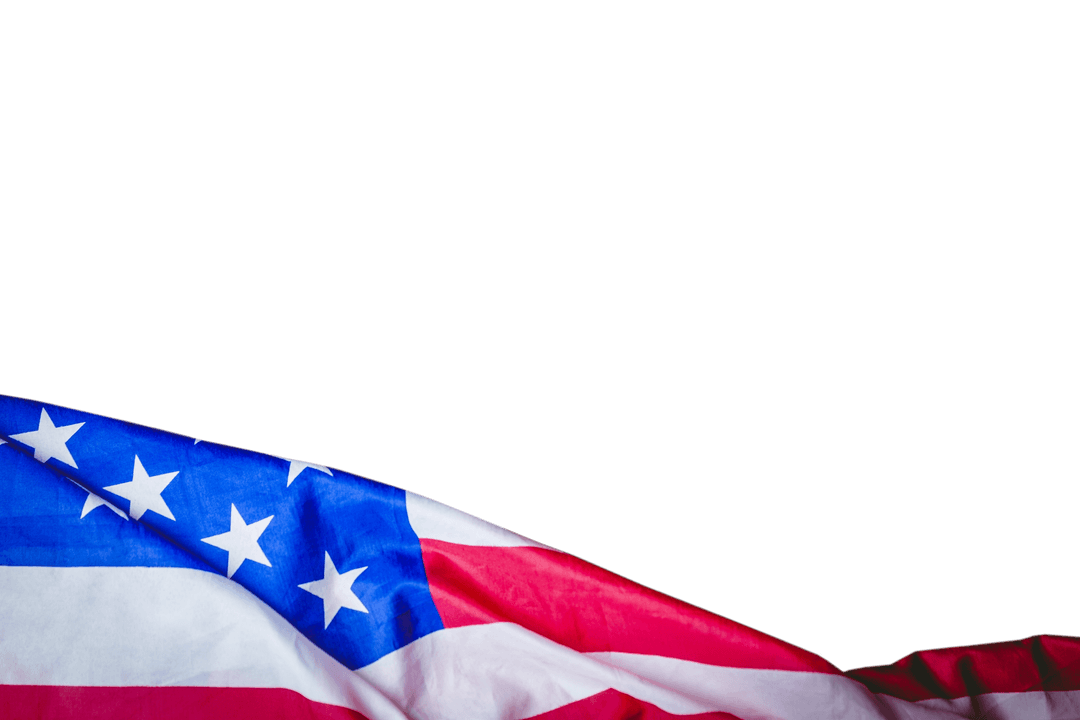 Transparent American Flag JPG with Copy Space