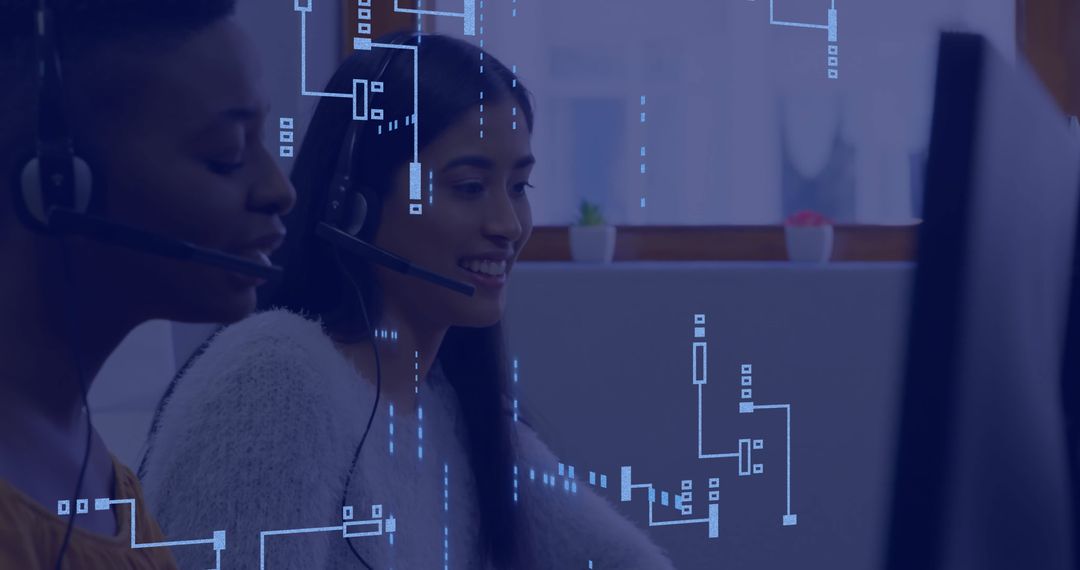 Call Center Team with Digital Network Overlay Technology