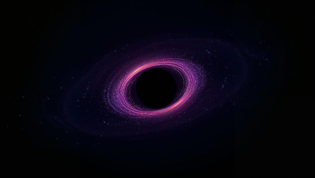 AI-Generated Black Hole with Cosmic Accretion Disk in Deep Space