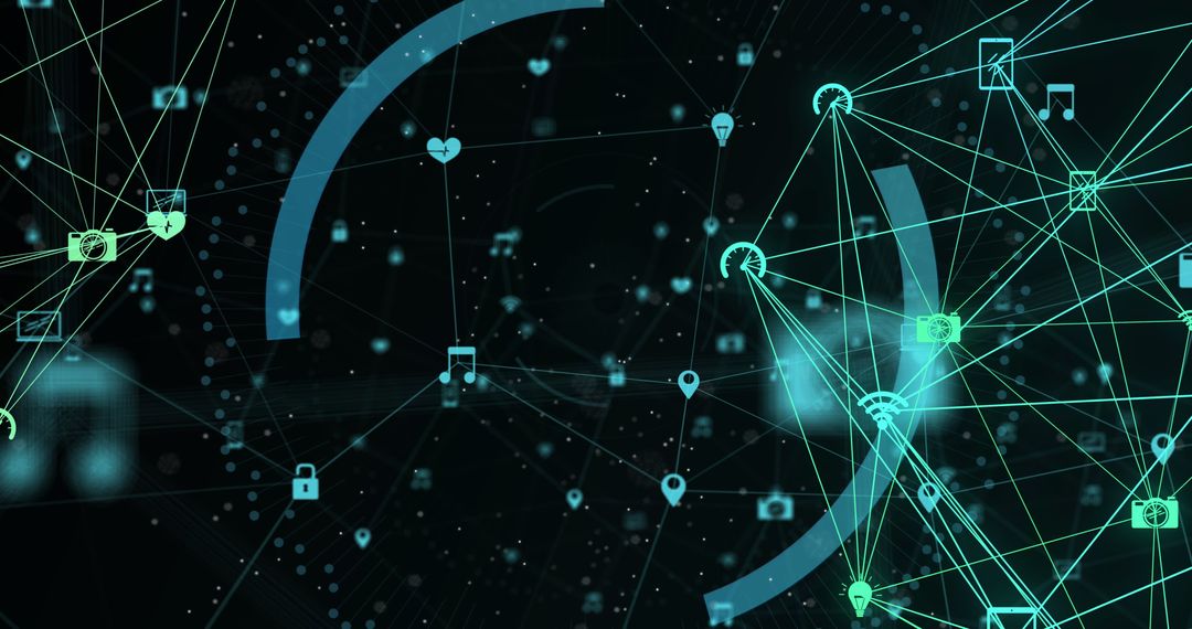 Digital Network Security Connections Concept Illustration