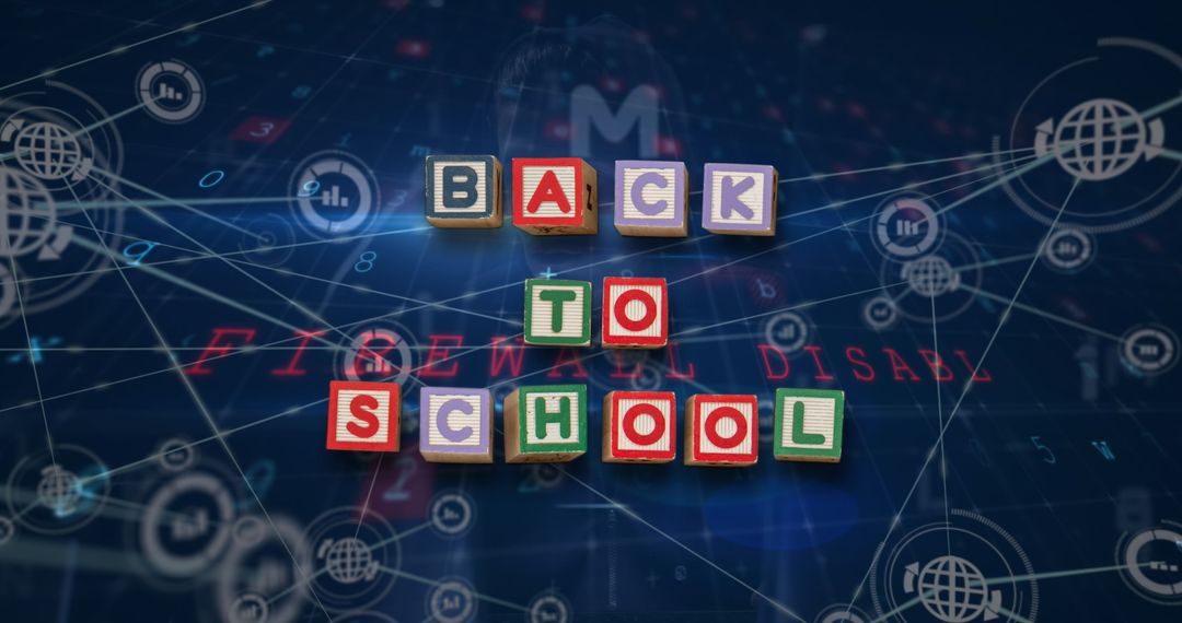 Back to School Digital Network Security Concept