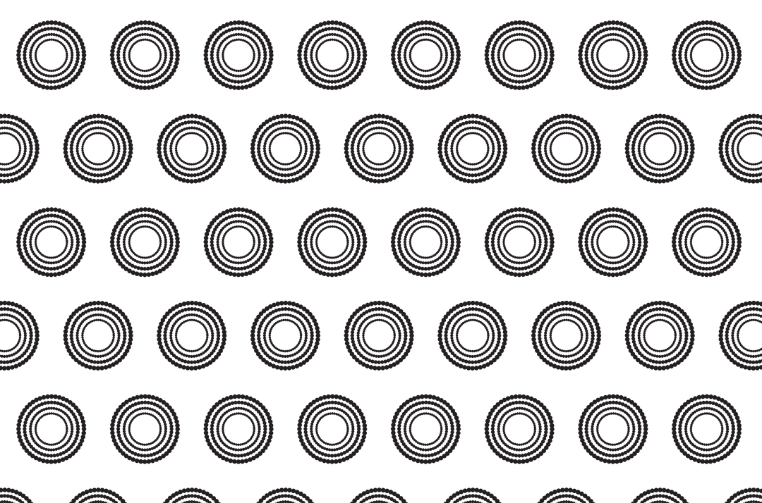 Abstract Black Circles Seamless on Transparent Background