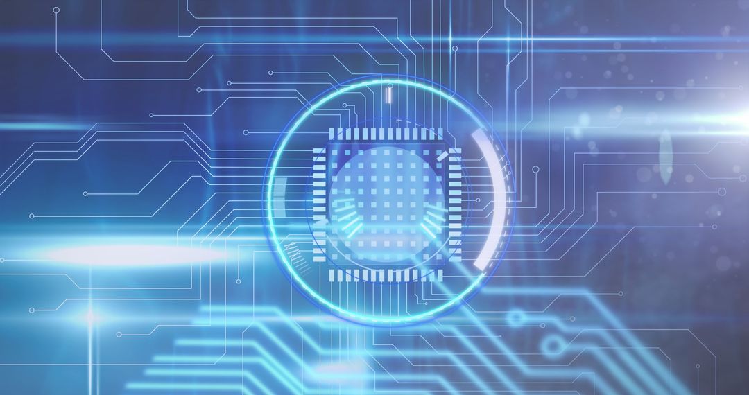 Digital Circuit Board Holographic Interface Technology Concept