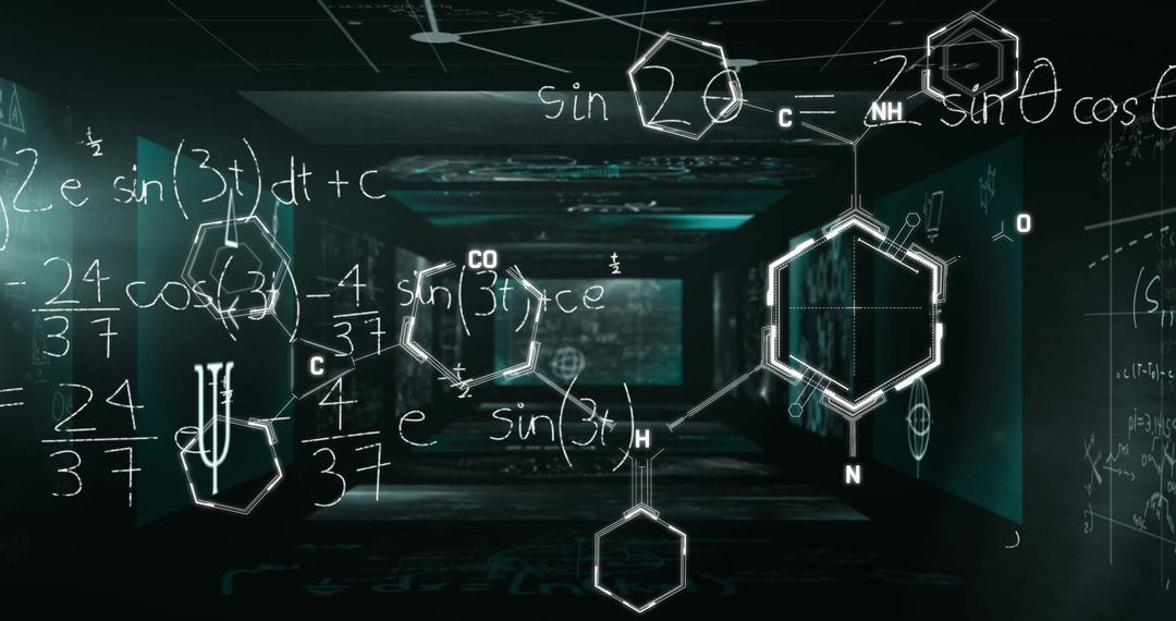 Digital Overlap of Chemical Formulas and Mathematics