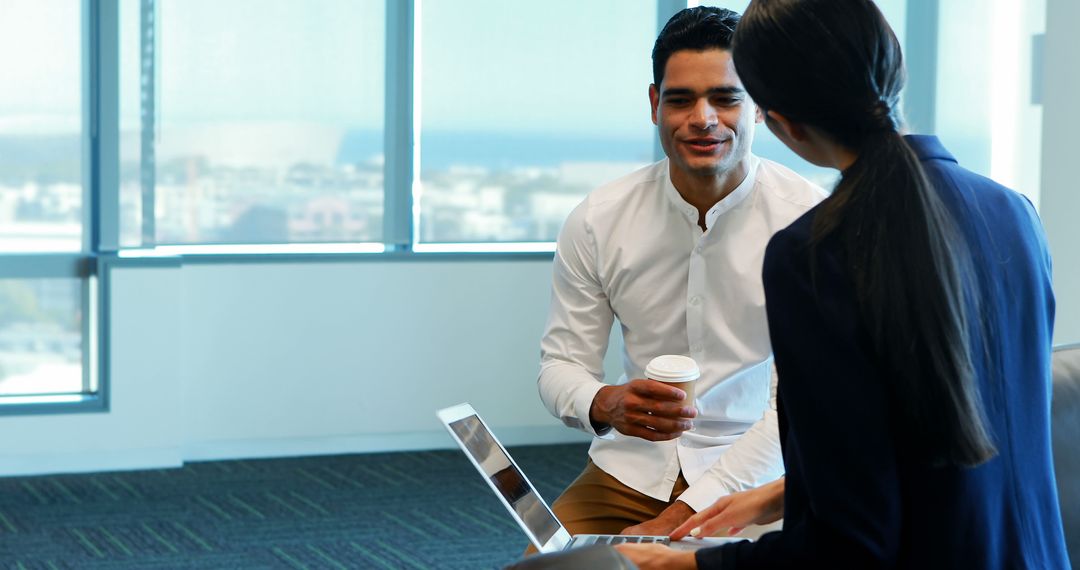 Diverse Business Team Collaboration in Modern Office Setting