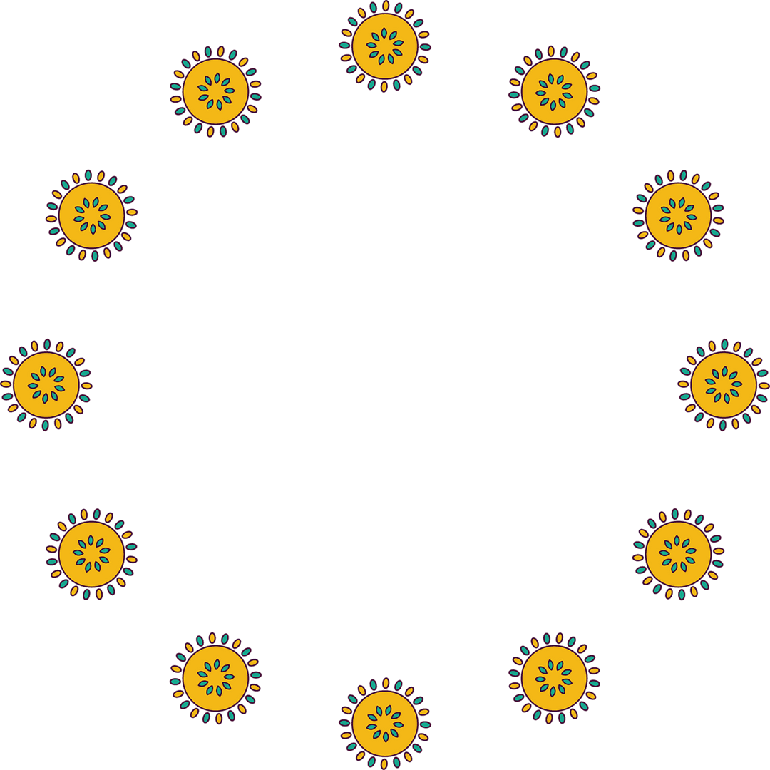 Vibrant Yellow Circle Design on Transparent Background