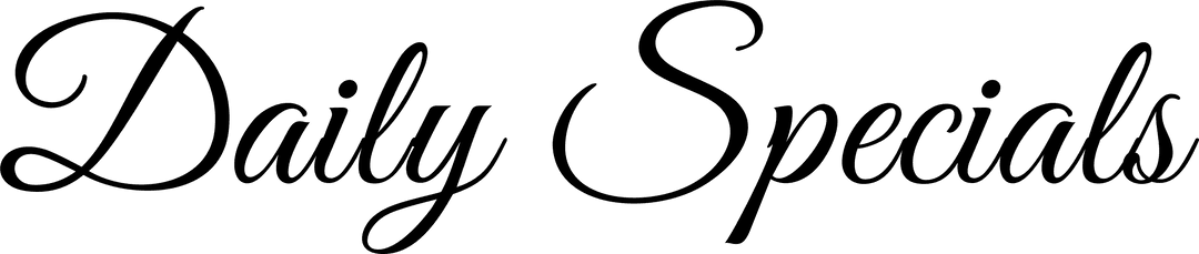 Daily Specials Text on Transparent Background for Food Promotions