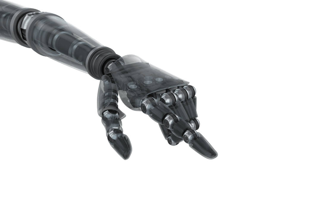 Transparent Robotic Arm Pointing Index Finger Futuristic Design - Download Free Stock Images Pikwizard.com
