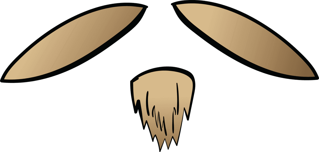 Stylish Transparent Icon of Mustache and Goatee Facial Hair Design