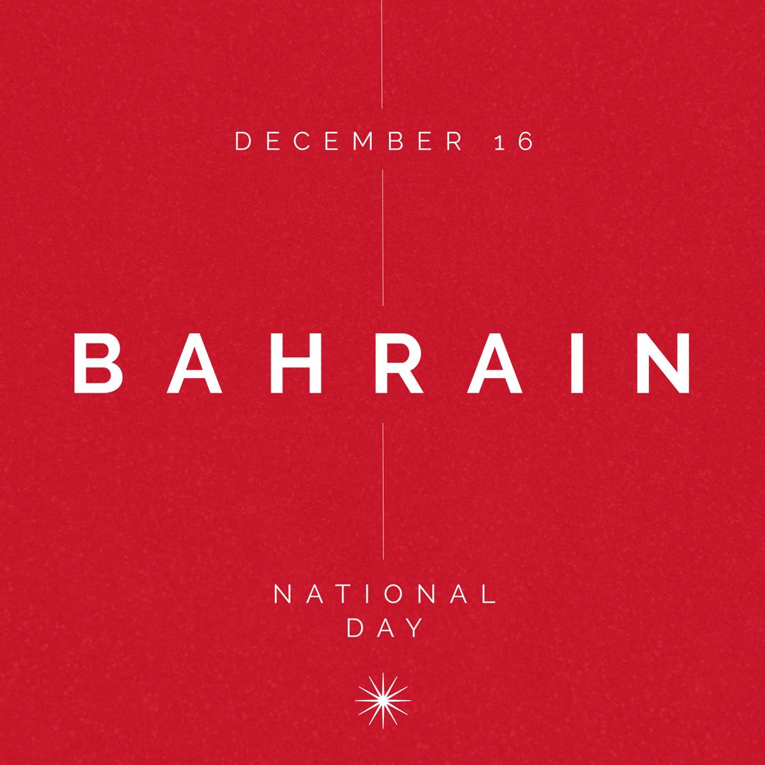 Bahrain National Day Celebration Poster with Red Background - Download Free Stock Templates Pikwizard.com